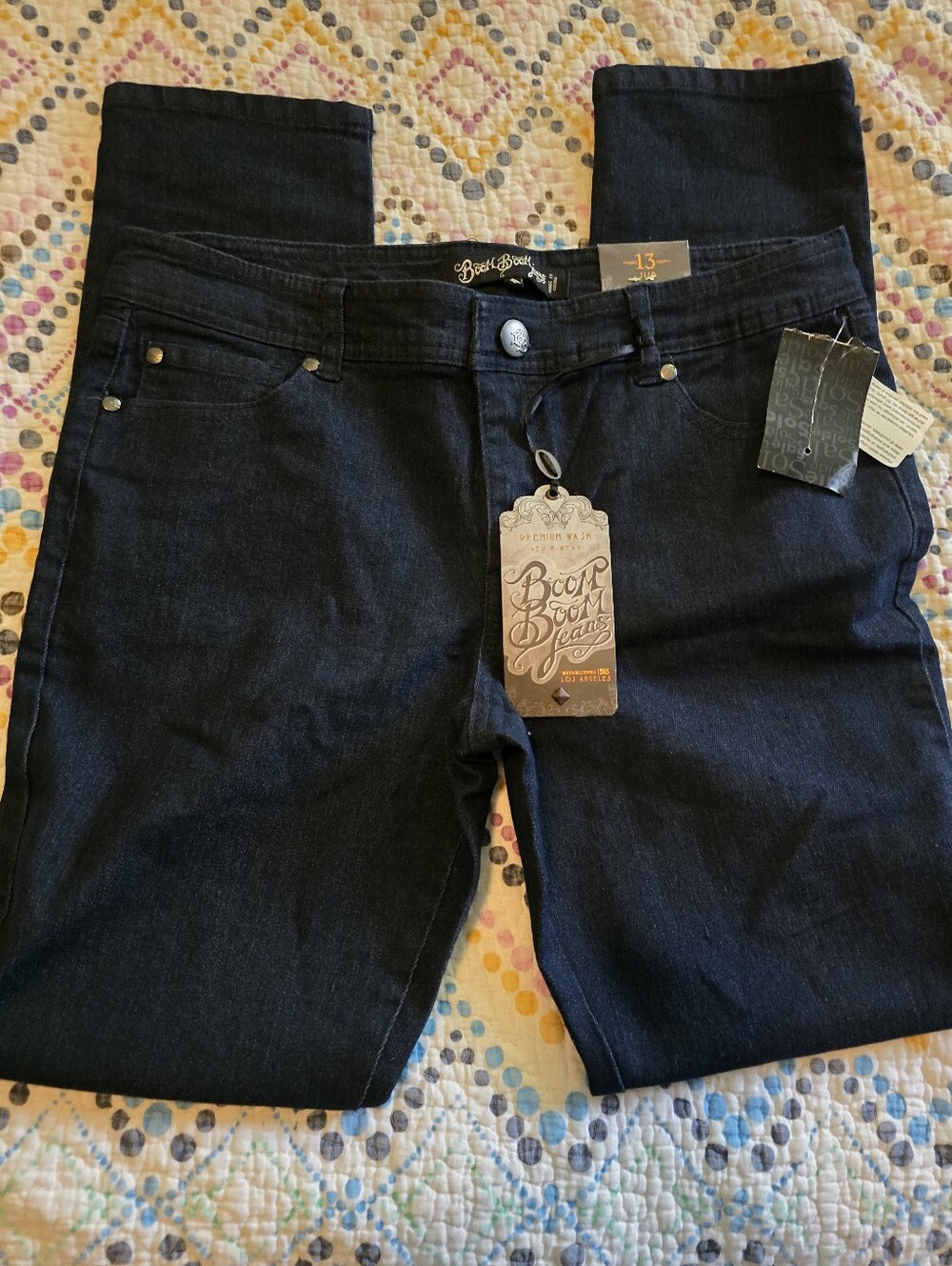 Boom Boom Jeans Los Angeles Women's High Rise Jeans in a dark wash